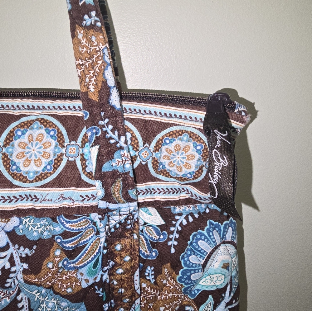 Vera Bradley Combo Java Blue Medium Tie Tote & Wa… - image 3